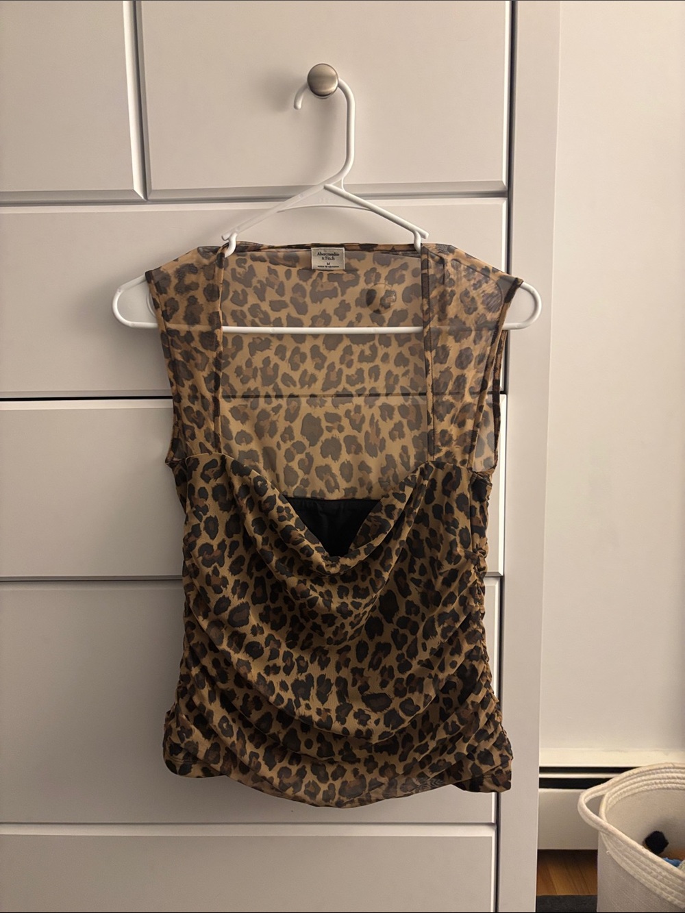 Abercrombie & Fitch Leopard Print Tank Top - Tan and Black